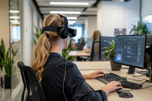 Inclusive Office: Blind Employee Using Screen Reader for Accessible and Efficient Task Completion photo