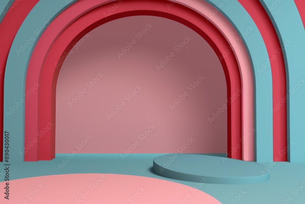Pastel Snow-Covered Mountain Podium. Beautiful simple AI generated image in 4K, unique. Pastel Snow-Covered Mountain Podium. Beautiful simple AI generated image in 4K, unique.