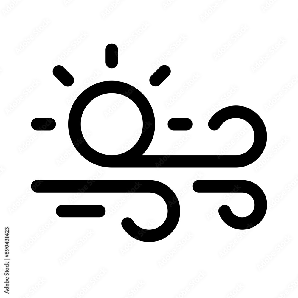 cold day icon with line style, perfect for user interface projects cold day icon with line style, perfect for user interface projects