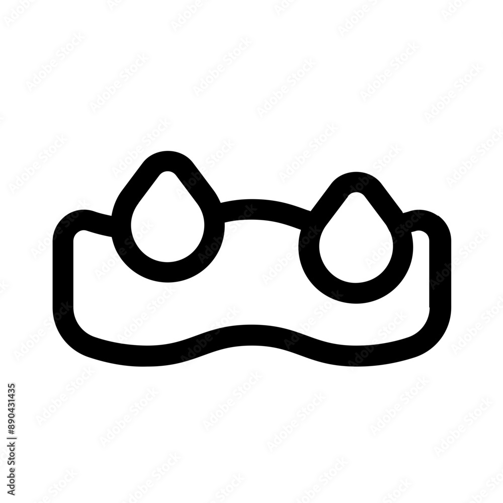 Fototapeta premium humid weather icon with line style, perfect for user interface projects