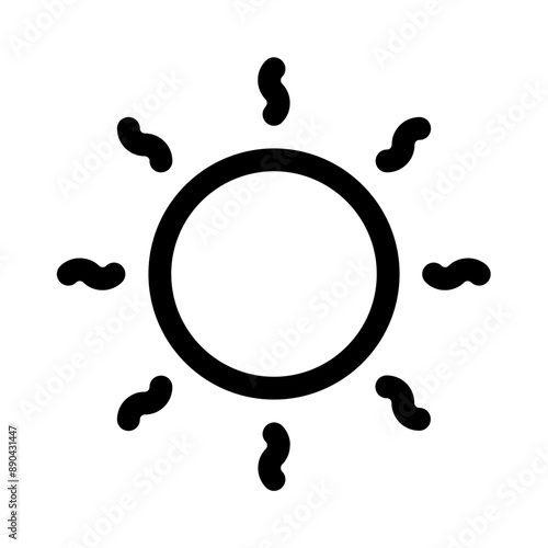 hot sun icon with line style, perfect for user interface projects photo