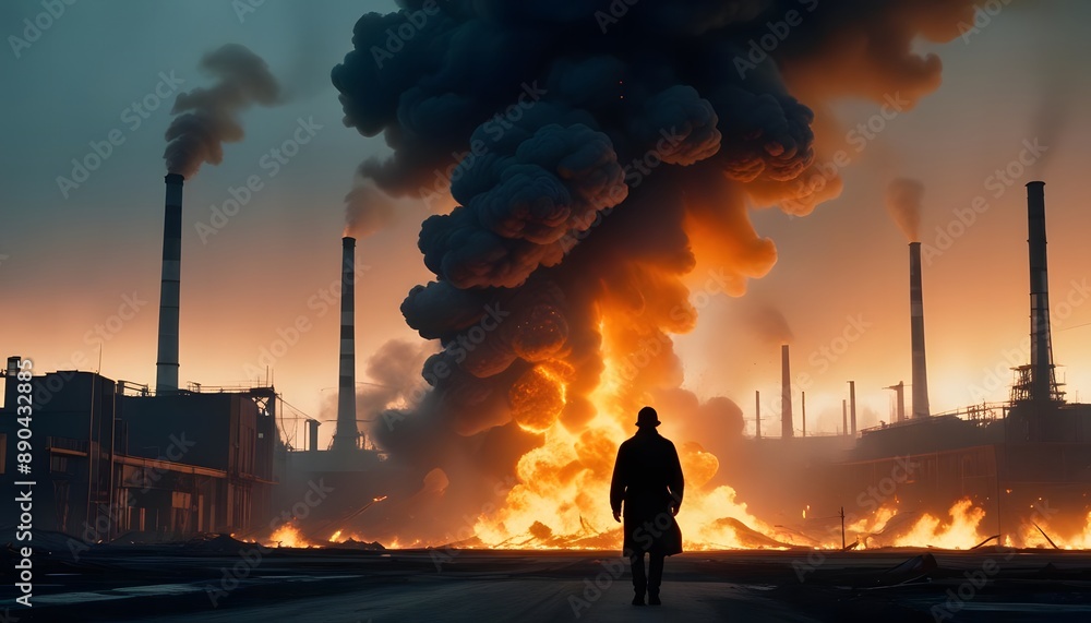 Smelting of metal in foundry at steel mill industry metallurgical process Smelting of metal in foundry at steel mill industry metallurgical process