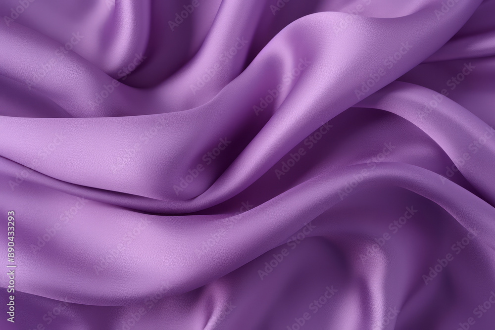 Obraz premium Processed collage of smooth elegant wavy lilac violet satin silk cloth fabric texture. Background