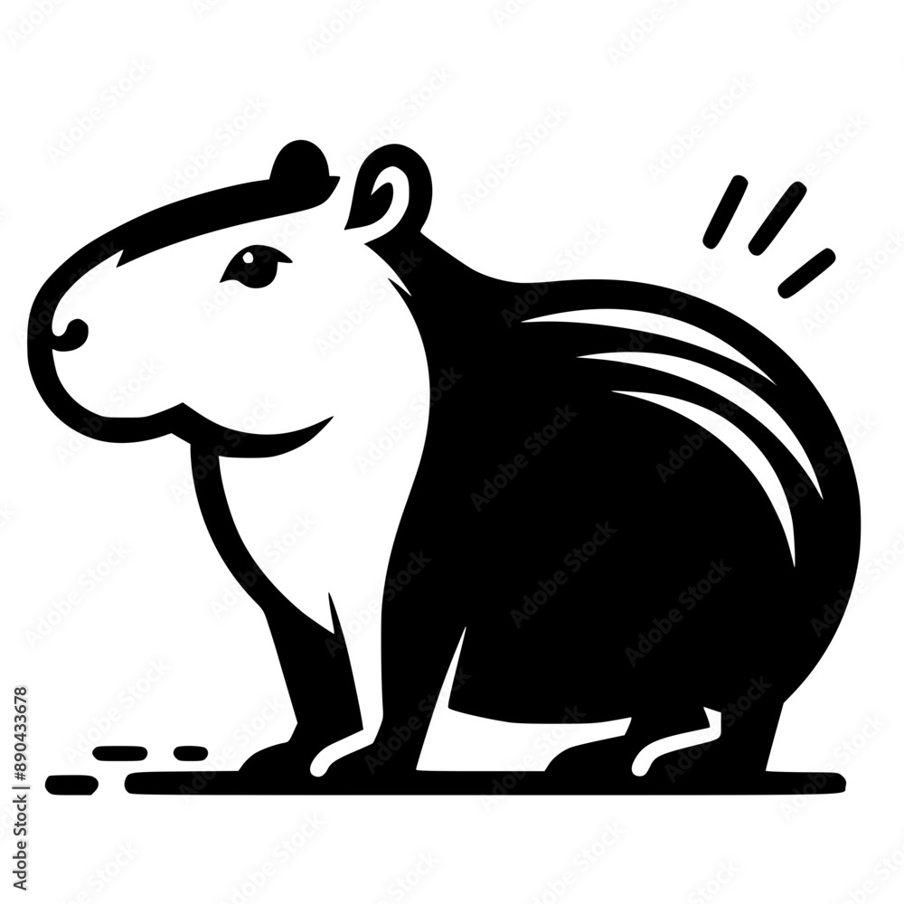 illustration of cartoon capybara illustration of cartoon capybara