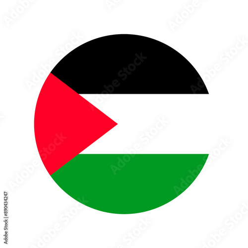 Free Download Palestine flag round button with simple and modern design. Country round flag - GFXLoad