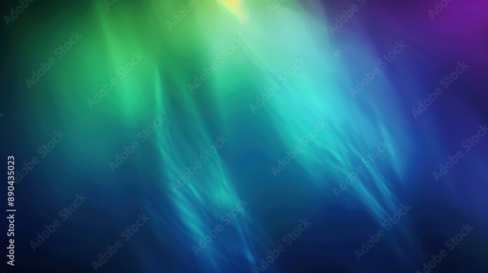 Fototapeta premium Blue Green Gradient. Marvellously Magical Soft Gradient Background with Smooth Glow