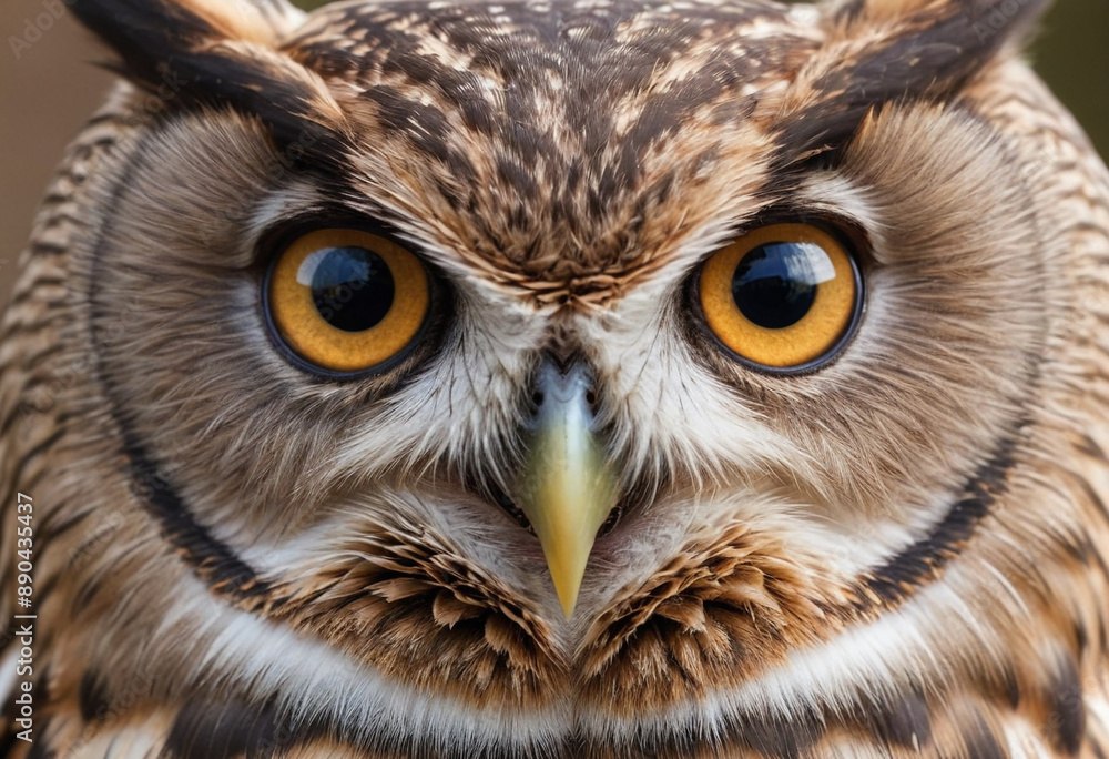 A photo of an owls eyes with sharp pupils and a piercing gaze. A photo of an owls eyes with sharp pupils and a piercing gaze.