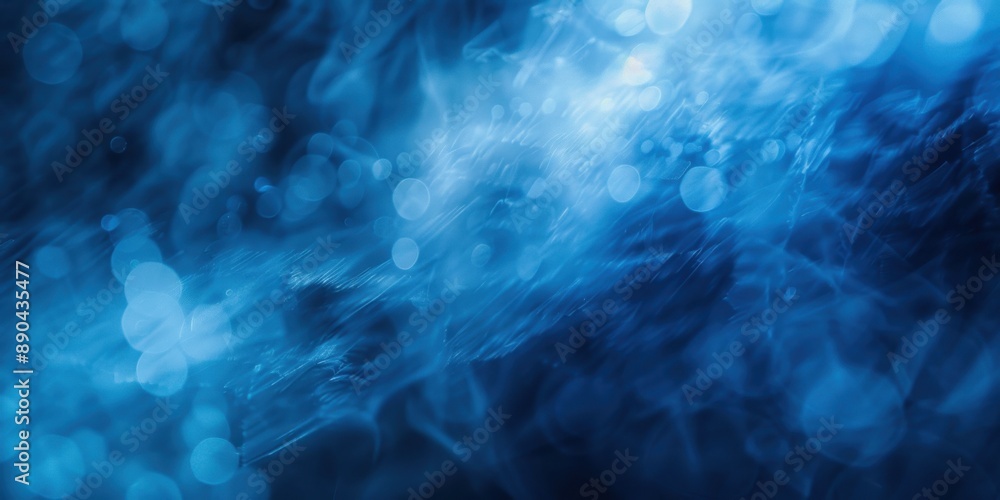 Blue Shades. Abstract Winter Banner with Icy Exclusive Empty Background and Glare Blurred Texture