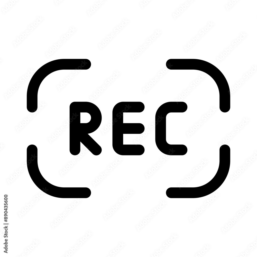 recording sign icon with line style, perfect for user interface projects recording sign icon with line style, perfect for user interface projects