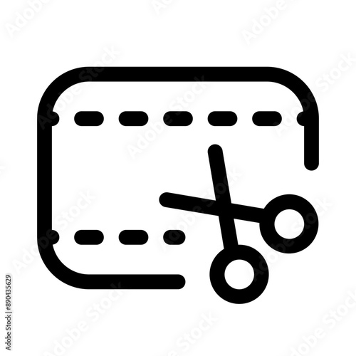 trim movies icon with line style, perfect for user interface projects