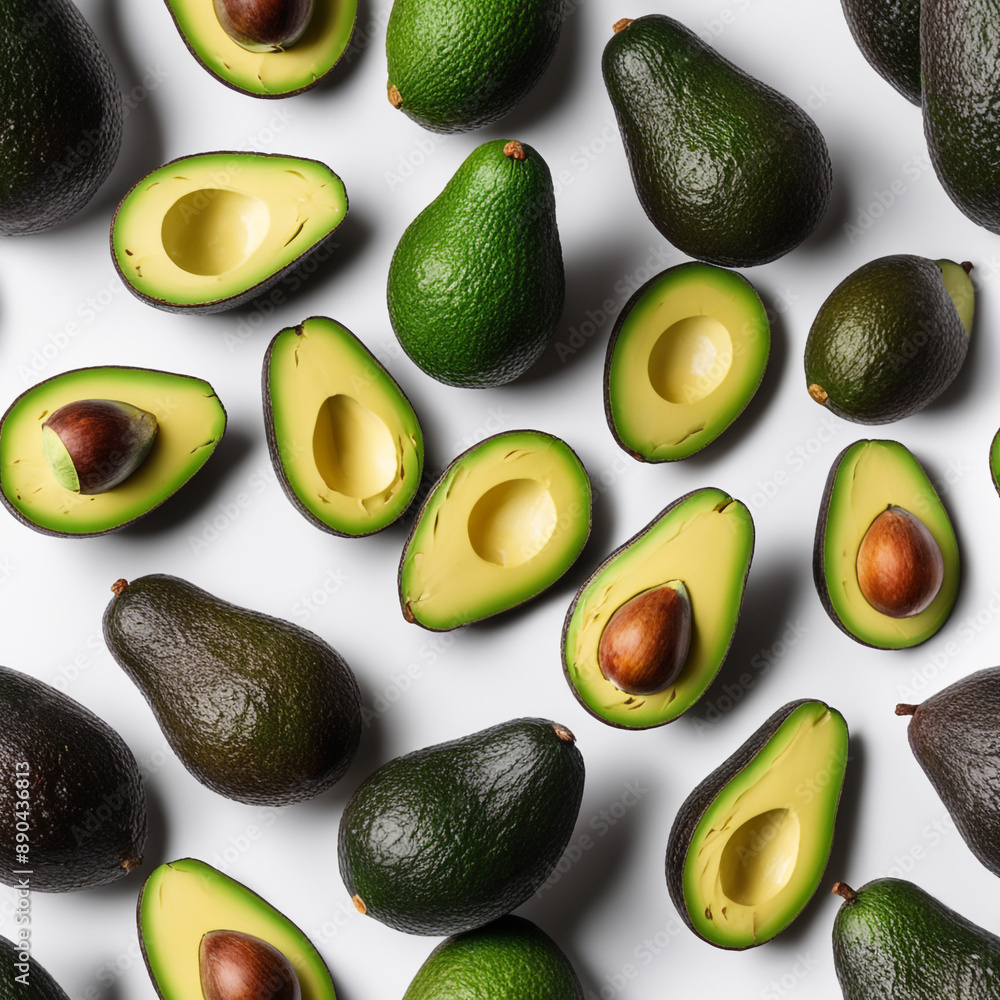Avocado isolated on white paper background Avocado isolated on white paper background