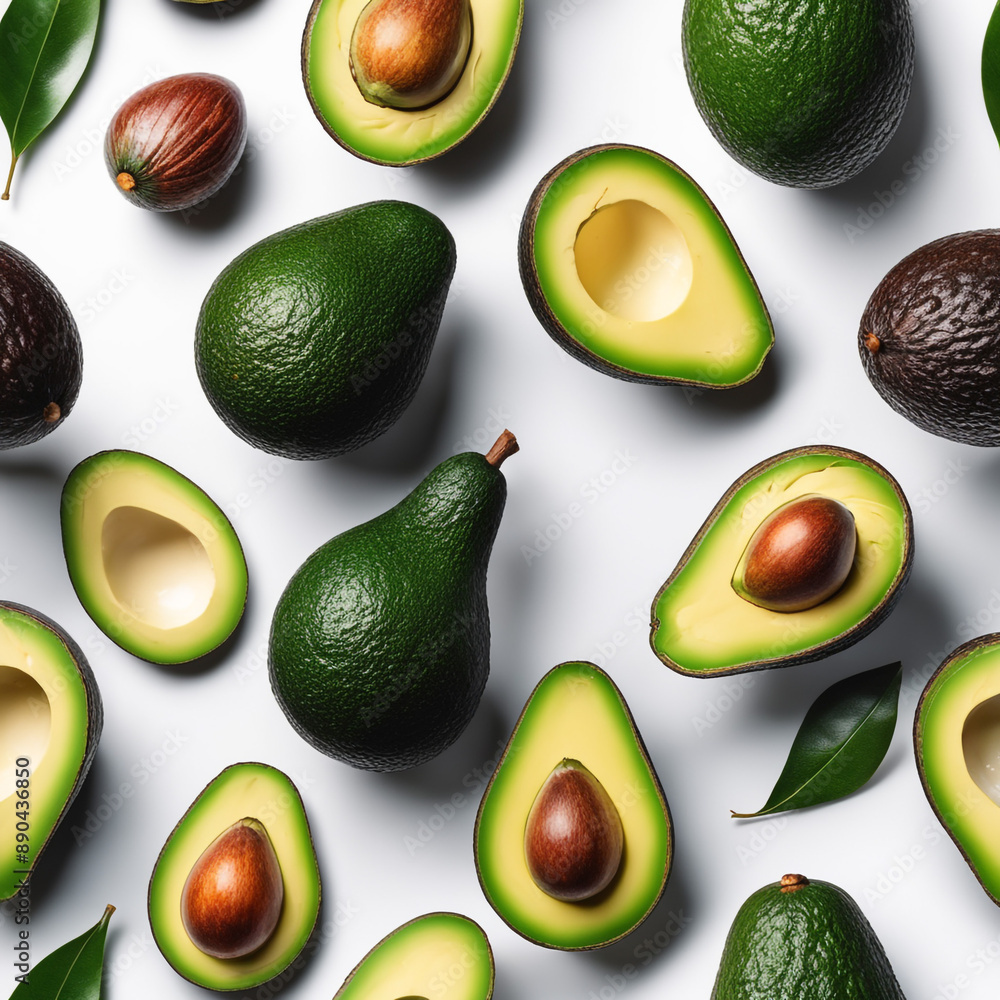 Avocado isolated on white paper background Avocado isolated on white paper background