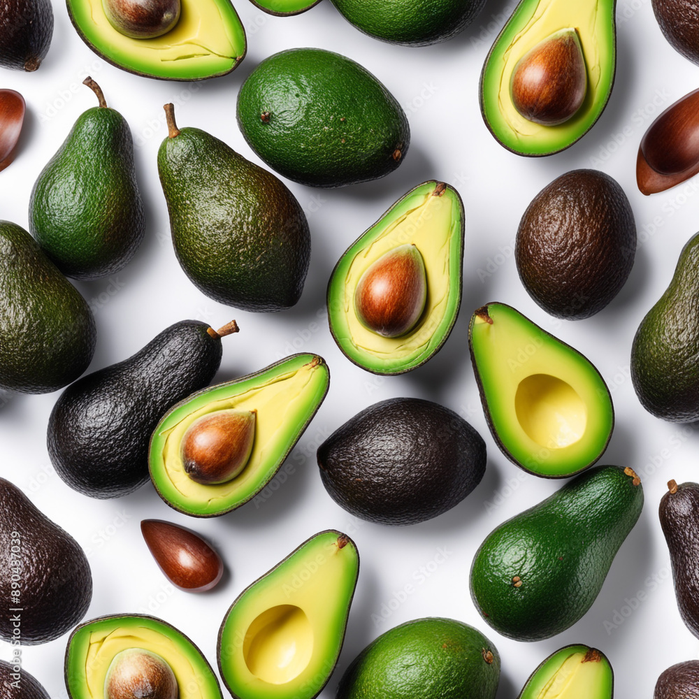 Avocado isolated on white paper background Avocado isolated on white paper background