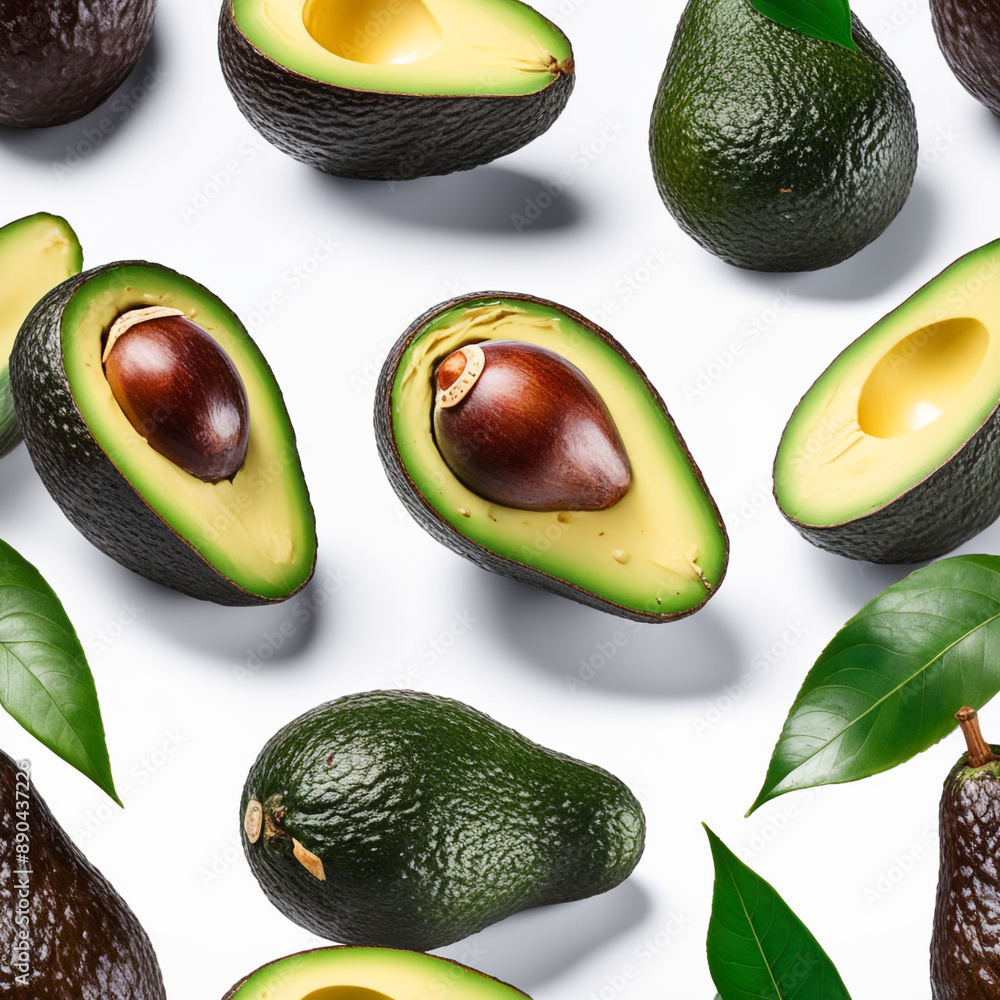 Avocado isolated on white paper background Avocado isolated on white paper background