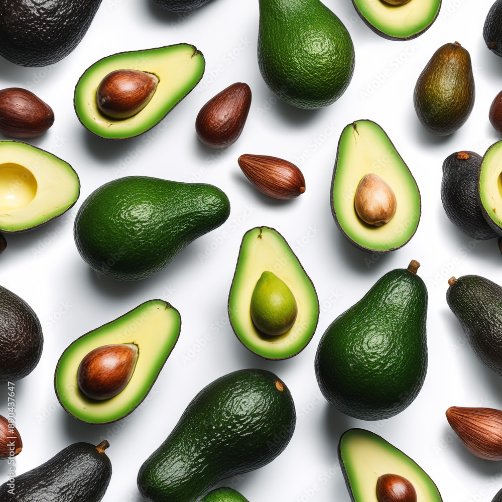 Avocado isolated on white paper background Avocado isolated on white paper background