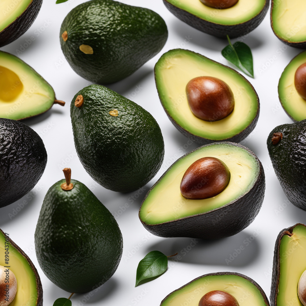 Avocado isolated on white paper background Avocado isolated on white paper background