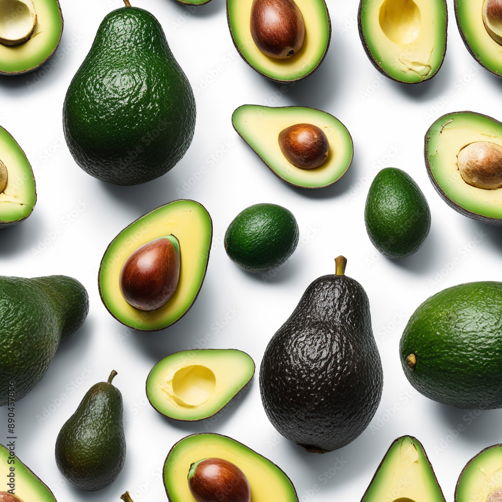 Avocado isolated on white paper background Avocado isolated on white paper background