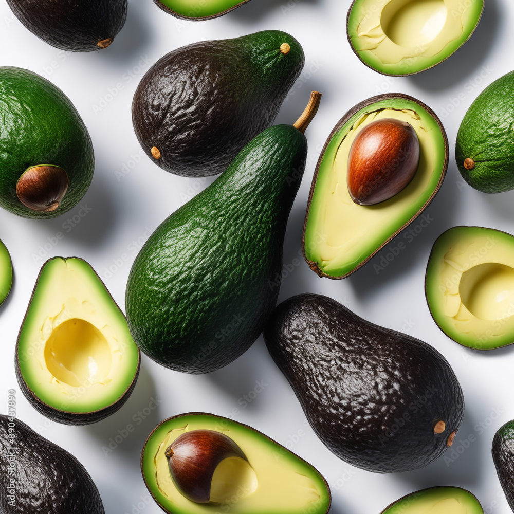 Avocado isolated on white paper background Avocado isolated on white paper background