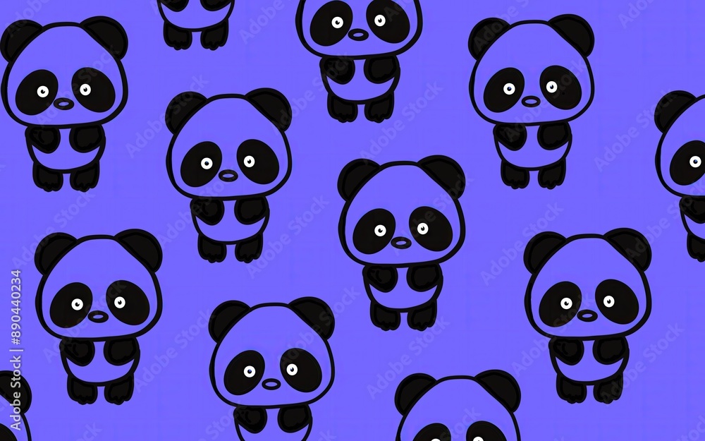 Children's print with pandas pattern. Cute panda pattern background. Cartoon panda wallpaper. Panda art. Pattern with animals. Cute animals art. Children's print with pandas pattern. Cute panda pattern background. Cartoon panda wallpaper. Panda art. Pattern with animals. Cute animals art.