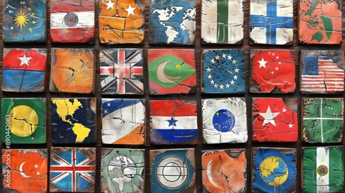 Explore a diverse collection of national flags for sale on a stock photo platform