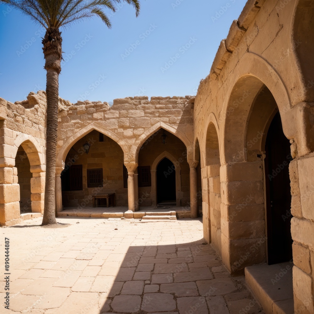 Courtyard of an ancient Egyptian mansion 2 Courtyard of an ancient Egyptian mansion 2