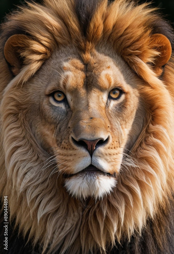  A photo of a lions mane, highlighting its power and majesty. 