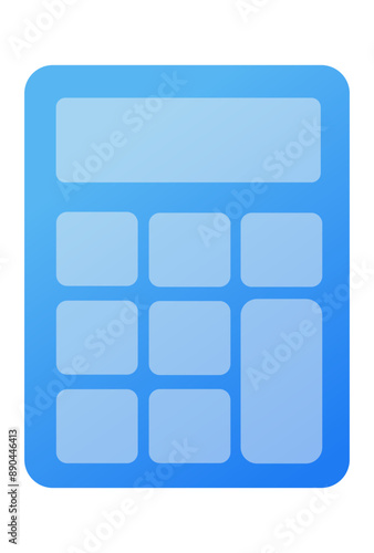 Calculator icon vector image, calculator PNG image, blue calculator icon image
