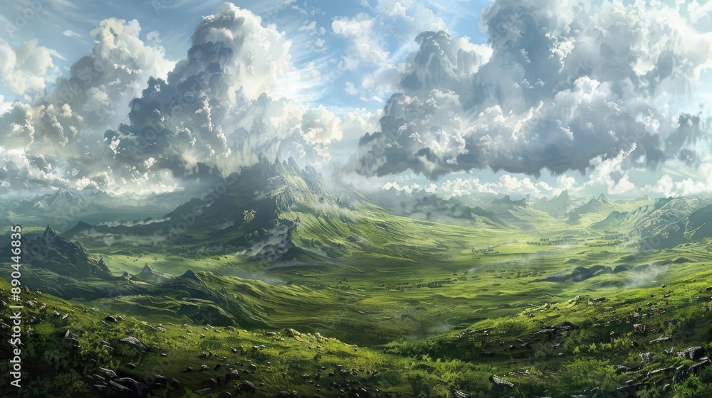 Fototapeta premium Landscape with sky as backdrop