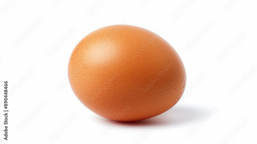 Brown Egg. Isolated Single Egg with Copy Space on White Background for Organic Poultry Brown Egg. Isolated Single Egg with Copy Space on White Background for Organic Poultry
