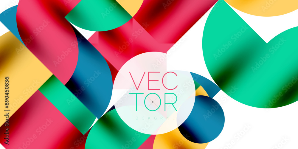 Tech minimal circular shapes geometric art. Vector modern circles Tech minimal circular shapes geometric art. Vector modern circles