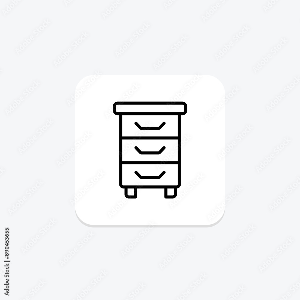 Drawers line icon , vector, pixel perfect, illustrator file Drawers line icon , vector, pixel perfect, illustrator file