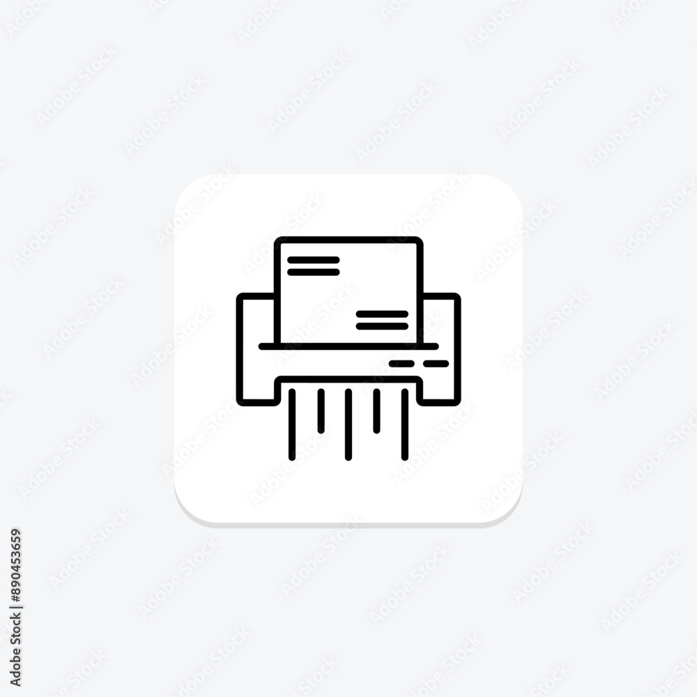 Shredder line icon , vector, pixel perfect, illustrator file Shredder line icon , vector, pixel perfect, illustrator file