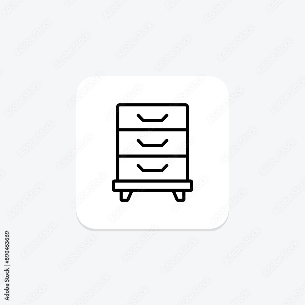 File Cabinet line icon , vector, pixel perfect, illustrator file File Cabinet line icon , vector, pixel perfect, illustrator file