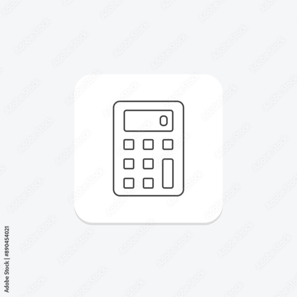 Calculator thinline icon , vector, pixel perfect, illustrator file Calculator thinline icon , vector, pixel perfect, illustrator file