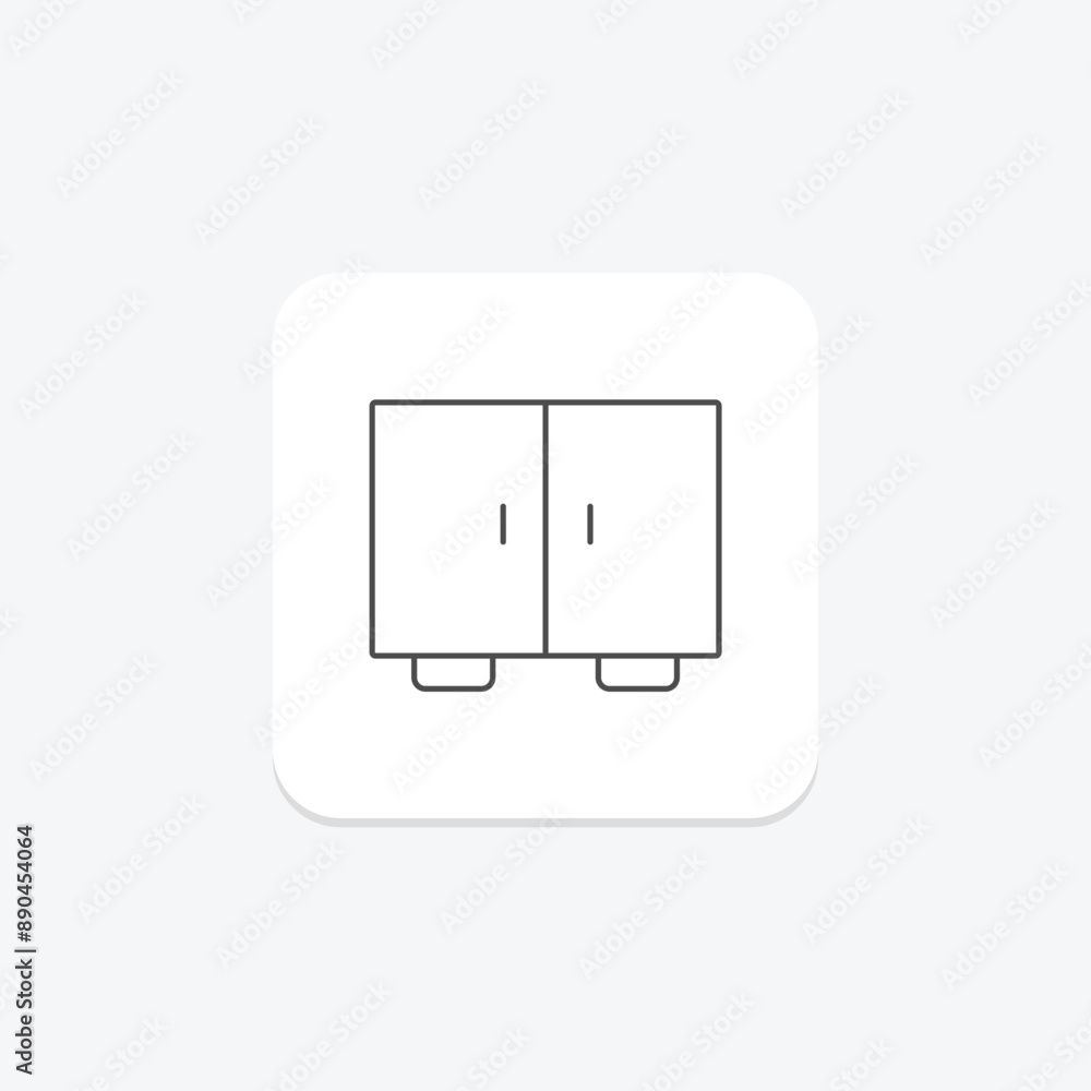 Cabinets thinline icon , vector, pixel perfect, illustrator file Cabinets thinline icon , vector, pixel perfect, illustrator file