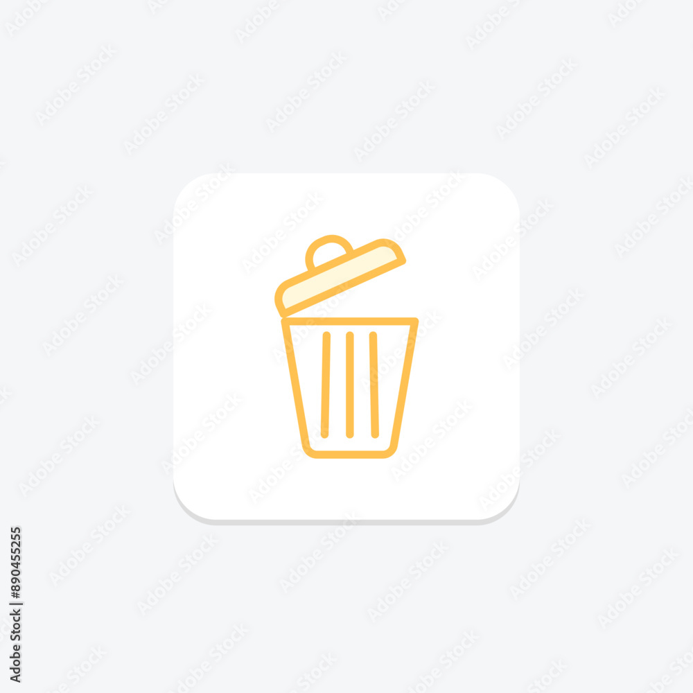 Recycling Bin duotone line icon , vector, pixel perfect, illustrator file Recycling Bin duotone line icon , vector, pixel perfect, illustrator file