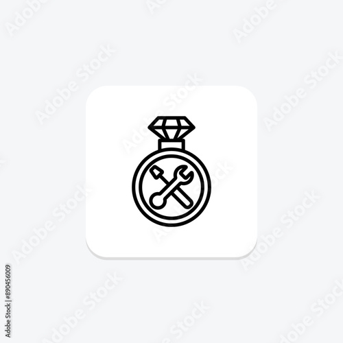 Jewelry Repair line icon , vector, pixel perfect, illustrator file