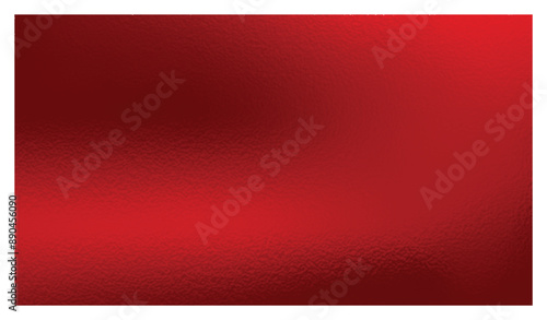 Red foil texture background with glowing curve, metallic backdrop. Vector illustration