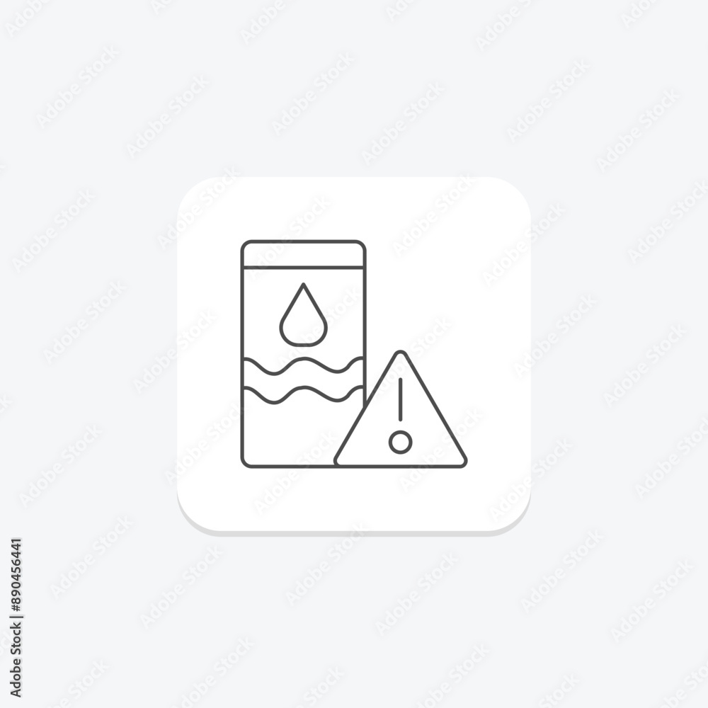 Water Damage thinline icon , vector, pixel perfect, illustrator file Water Damage thinline icon , vector, pixel perfect, illustrator file