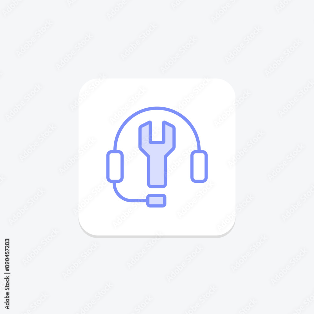 Headphone Repair duotone line icon , vector, pixel perfect, illustrator file Headphone Repair duotone line icon , vector, pixel perfect, illustrator file
