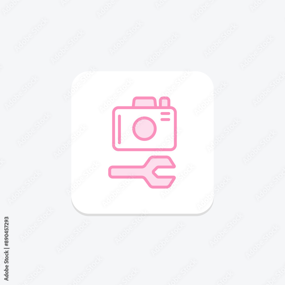 Camera Repair duotone line icon , vector, pixel perfect, illustrator file Camera Repair duotone line icon , vector, pixel perfect, illustrator file