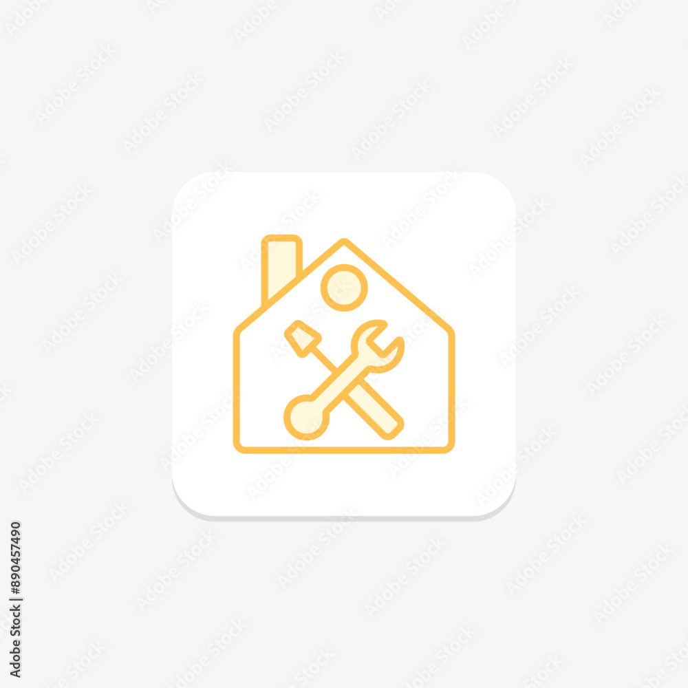 Renovation duotone line icon , vector, pixel perfect, illustrator file Renovation duotone line icon , vector, pixel perfect, illustrator file