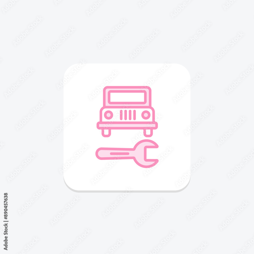 Vehicle Repair duotone line icon , vector, pixel perfect, illustrator file Vehicle Repair duotone line icon , vector, pixel perfect, illustrator file
