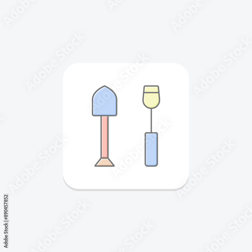 Garden Tool Repair lineal color icon , vector, pixel perfect, illustrator file