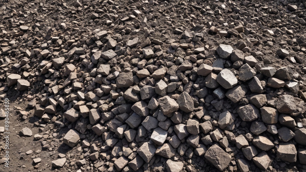 Blue Cobalt Ore Stack in Mining Site