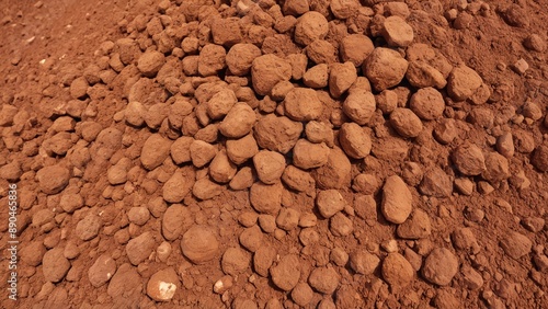 Raw Bauxite Ore Pile in Earthly Tones Mining and Minerals Collection