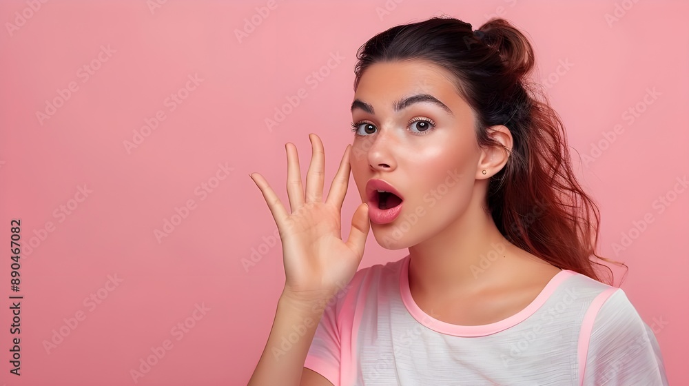woman with whisper expression, tell a secret woman with whisper expression, tell a secret