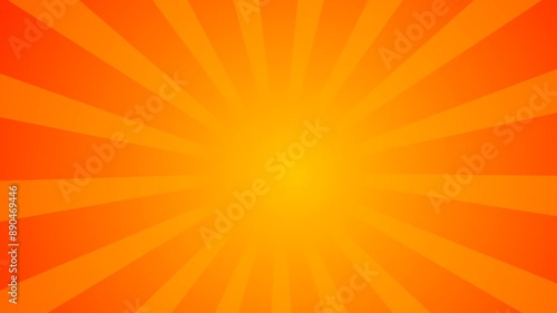 Wallpaper Mural Sunbeams animated. Sunburst background animation. Red-orange rays. Retro background Torontodigital.ca