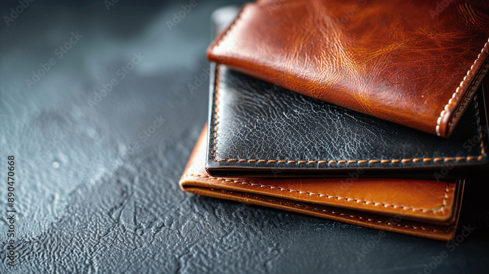 men wallet on studio light close up camera men wallet on studio light close up camera