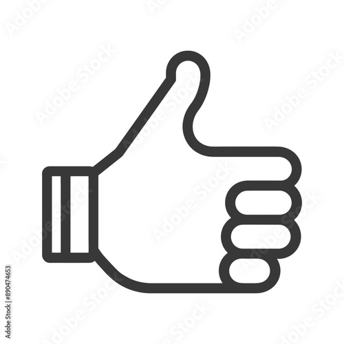 minimalist dislike button line art icon logo symbol